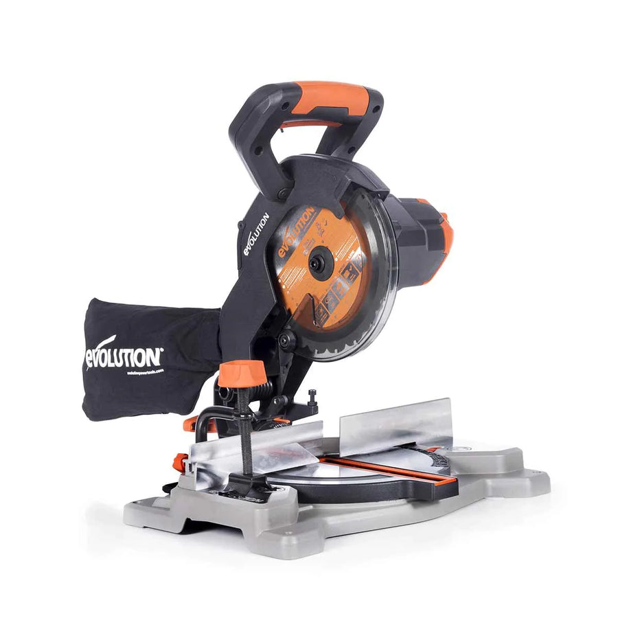 Evolution Power Tools Evolution Cordless R185CMS-Li 7-1/4 in Compound Miter Saw 20V Li-Ion EXT Inc Multi-Material Blade