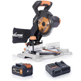 Evolution Power Tools Evolution Cordless R185CMS-Li 7-1/4 in Compound Miter Saw 20V Li-Ion EXT Inc Multi-Material Blade, view 2