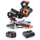 Evolution Power Tools Evolution Cordless R185SMS-Li 7-1/4 in Sliding Miter Saw 20V Li-Ion EXT Inc Multi-Material Blade, view 2