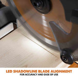 Evolution Power Tools Evolution Cordless R185SMS-Li 7-1/4 in Sliding Miter Saw 20V Li-Ion EXT Inc Multi-Material Blade, view 6