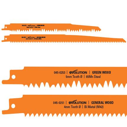 Evolution Power Tools Evolution Reciprocating Saw Wood Cutting Blades (x2)