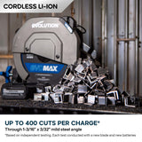 Evolution Power Tools Evolution S14CPS-Li: Cordless 14 in. Metal Cutting Chop Saw with 40V Brushless Motor & EVOMAX Blade, view 2
