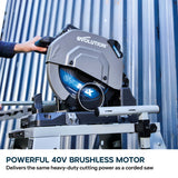 Evolution Power Tools Evolution S14CPS-Li: Cordless 14 in. Metal Cutting Chop Saw with 40V Brushless Motor & EVOMAX Blade, view 6