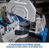 Evolution Power Tools Evolution S355MCS: Metal Cutting Mitering Chop Saw With 14 in. Mild Steel Blade | Heavy Duty, view 4