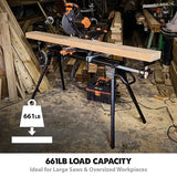 Evolution Power Tools Evolution Universal Heavy-Duty Miter Saw Stand PLUS (XL): 10 Ft Support Arms / 661 Lbs Load Capacity with Wheels, view 3