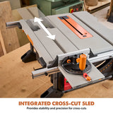 Evolution Power Tools Evolution R10TS Portable Jobsite Wood Cutting Table Saw | 10 in. Multi-Material Cutting Blade Included, view 4