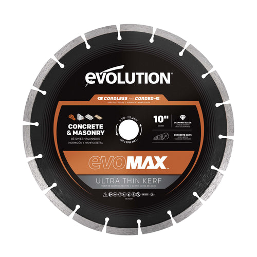 Evolution Power Tools Evolution EVOMAX 10 In. Cordless Specific, Premium Diamond Ultra Thin kerf Blade