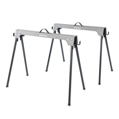 Evolution Power Tools Evolution Folding Metal Saw Horse / Trestle Work Stand Twin-Pack