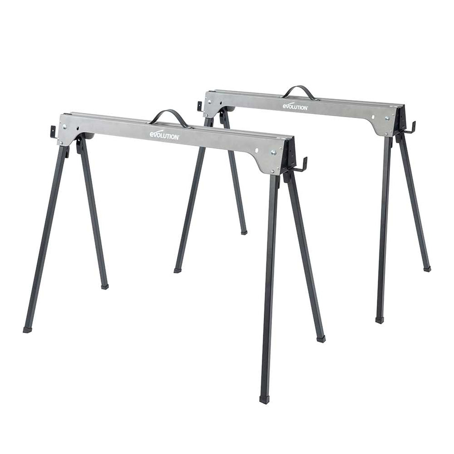Evolution Power Tools Evolution Folding Metal Saw Horse / Trestle Work Stand Twin-Pack