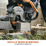 Evolution Power Tools Evolution Cordless R10DCT-Li | 10 In. | Concrete Saw | Automatic Water-Fed Dust Suppression | Premium Thin Kerf Diamond Blade Included, view 2