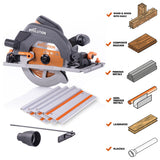 Evolution Power Tools Evolution R185CCSX: Multi-Material Cutting Circular Saw 7-1/4 in. Blade With 3ft, 4in. Track Included, view 4