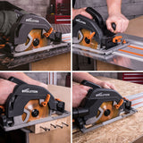 Evolution Power Tools Evolution R185CCSX: Multi-Material Cutting Circular Saw 7-1/4 in. Blade With 3ft, 4in. Track Included, view 6