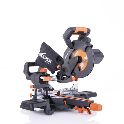 Evolution Power Tools Evolution R185SMS+: Single Bevel Sliding Miter Saw With 7-1/4 in. Multi-Material Cutting Blade