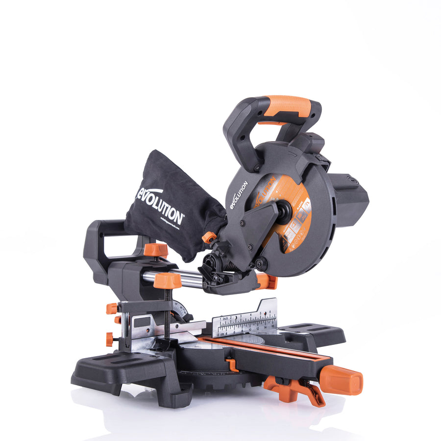 Evolution Power Tools Evolution R185SMS+: Single Bevel Sliding Miter Saw With 7-1/4 in. Multi-Material Cutting Blade
