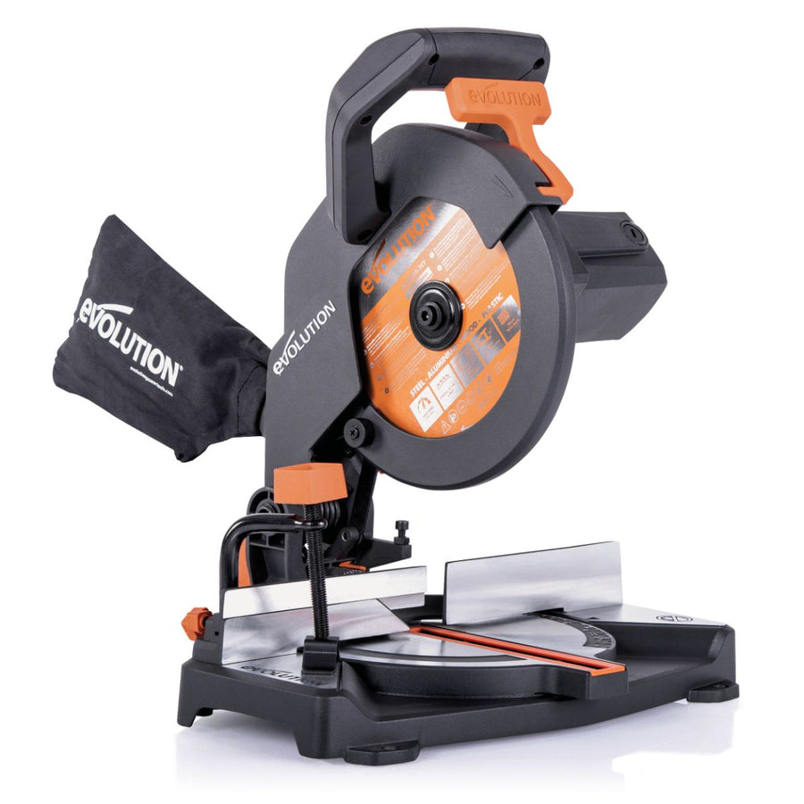 Evolution Power Tools Evolution R210CMS: Compound Miter Saw With 8-1/4 in. Multi-Material Cutting Blade