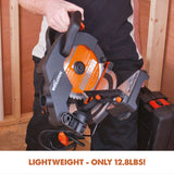 Evolution Power Tools Evolution R210CMS: Compound Miter Saw With 8-1/4 in. Multi-Material Cutting Blade, view 4