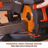 Evolution Power Tools Evolution R210CMS: Compound Miter Saw With 8-1/4 in. Multi-Material Cutting Blade, view 5