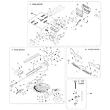 Evolution Power Tools Evolution R255SMS-DB+ Sliding Miter Saw Spare Parts (Base and Rails), view 2