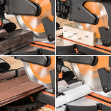 Evolution Power Tools Evolution R255SMS+: Single Bevel Sliding Miter Saw With 10 in. Multi-Material Cutting Blade, view 2