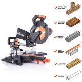 Evolution Power Tools Evolution R255SMS+: Single Bevel Sliding Miter Saw With 10 in. Multi-Material Cutting Blade, view 3