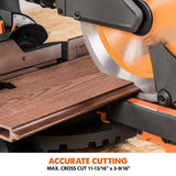 Evolution Power Tools Evolution R255SMS+: Single Bevel Sliding Miter Saw With 10 in. Multi-Material Cutting Blade, view 5