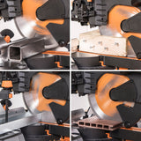 Evolution Power Tools Evolution R255SMS-DB+: Dual Bevel Sliding Miter Saw With 10 in. Multi-Material Cutting Blade, view 3