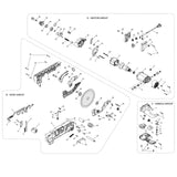 Evolution Power Tools Evolution R8MTS Table/Miter Saw Spare Parts (Head, Motor, Handle Sections), view 2