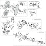 Evolution Power Tools Evolution S14MCS Miter/Chop Saw Spare Parts (Head Section), view 2