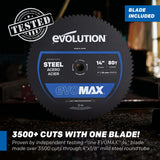 Evolution Power Tools Evolution S14MCS: Metal Cutting Mitering Chop Saw With 14 in. EVOMAX14ST Blade | Heavy Duty, view 6