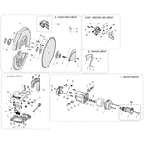 Evolution Power Tools Evolution S15CPS Chop Saw Spare Parts (Head Section), view 2