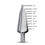 Evolution Power Tools Evolution SD-10: 1/4 - 1 in. Straight Flute Step Drill, view 2