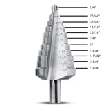 Evolution Power Tools Evolution SD-11: 1/4 to 1-3/8 in. Straight Flute Step Drill, view 2
