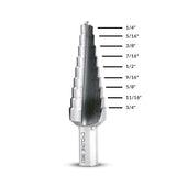 Evolution Power Tools Evolution SD-9: 1/4 to 3/4 in. Straight Flute Step Drill, view 2
