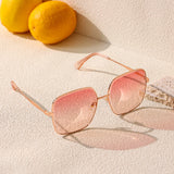 EyeCandys Bermuda Oversized Square Sunglasses, view 4