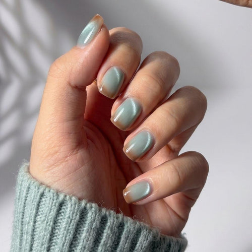EyeCandys Blue Hour Latte Press-On Nails