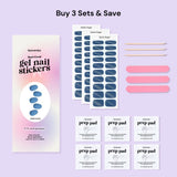 EyeCandys Denim Sugar Gel Nail Sticker Set, view 5