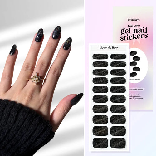 EyeCandys Meow Me Back Gel Nail Sticker Set