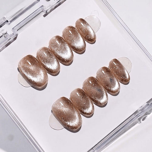 EyeCandys Mocha Mirror Press-On Nails