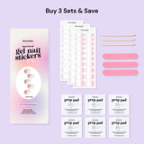EyeCandys Peach Latte Gel Nail Sticker Set, view 5