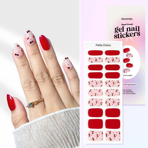 EyeCandys Petite Cherry Gel Nail Sticker Set