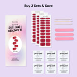 EyeCandys Red My Mind Gel Nail Sticker Set, view 4