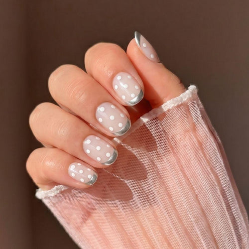 EyeCandys Silver Spotted Press-On Nails