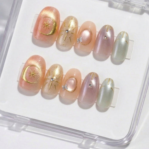 EyeCandys Star Script Press-On Nails