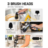 Fanttik 3 Pcs Replacement Brush Heads for G9 Handy Spin Scrubber, view 2