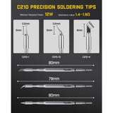 Fanttik C210 Replacement Soldering Iron Tips for T1 Max, view 4