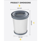 Fanttik 2-Pack Replacement HEPA Filter for Fold V10 APEX Car Vacuum, view 5