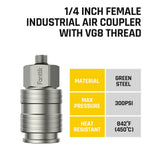 Fanttik S08 Female Industrial Air Coupler, view 5