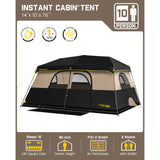 FanttikOutdoor Zeta C10 Pro Max 10 Person Camping Tent, view 2
