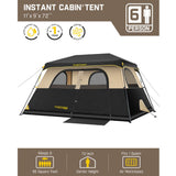 FanttikOutdoor Zeta C6 Pro Max 6 Person Camping Tent, view 2