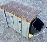 Foxcreek Baskets Farmhouse Island-Farmhouse 22x44 Black Walnut end grain butcher block, view 2